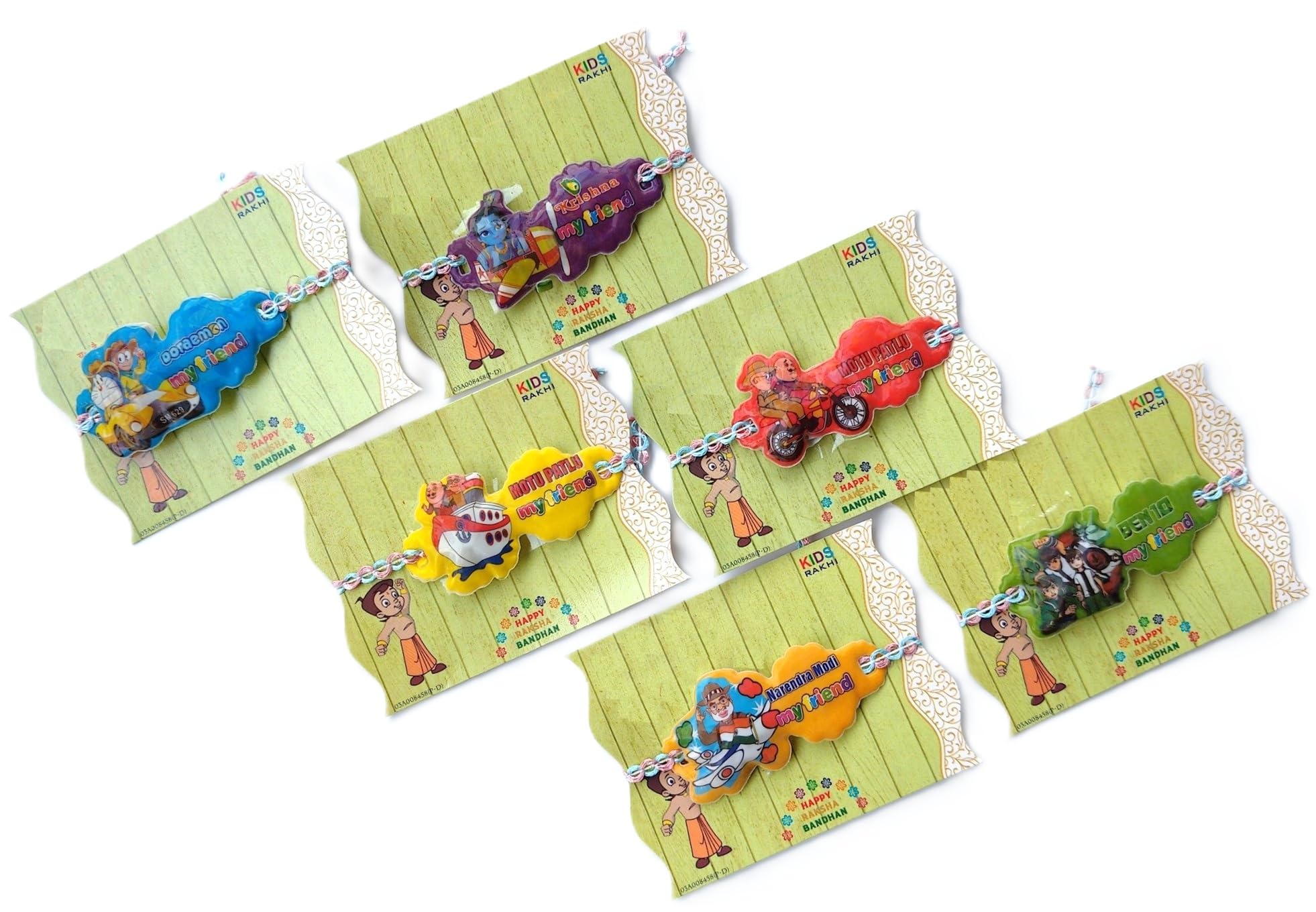 Rakhi Combo Set of 6 with Multicolor LED Lights | Set of 6 Rakhi with multicolor LED lights-image-27