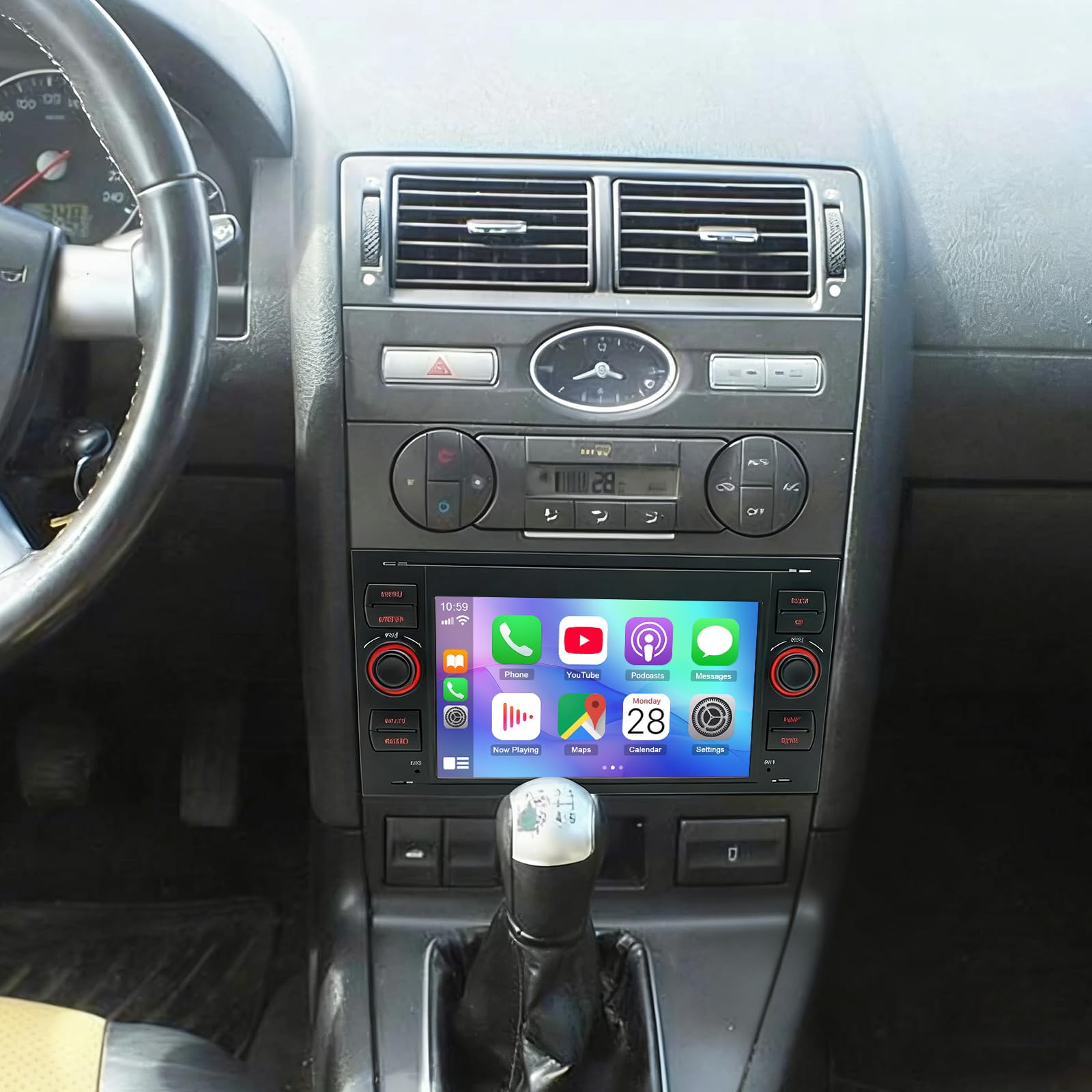 Radio samochodowe 4 + 64 G Android 13 do Ford Mondeo 2003, 2004, 2005, z bezprzewodowym Carplay Android Auto, 7-calowym ekranem dotykowym, samochodowym odtwarzaczem radiowym, nawigacją GPS