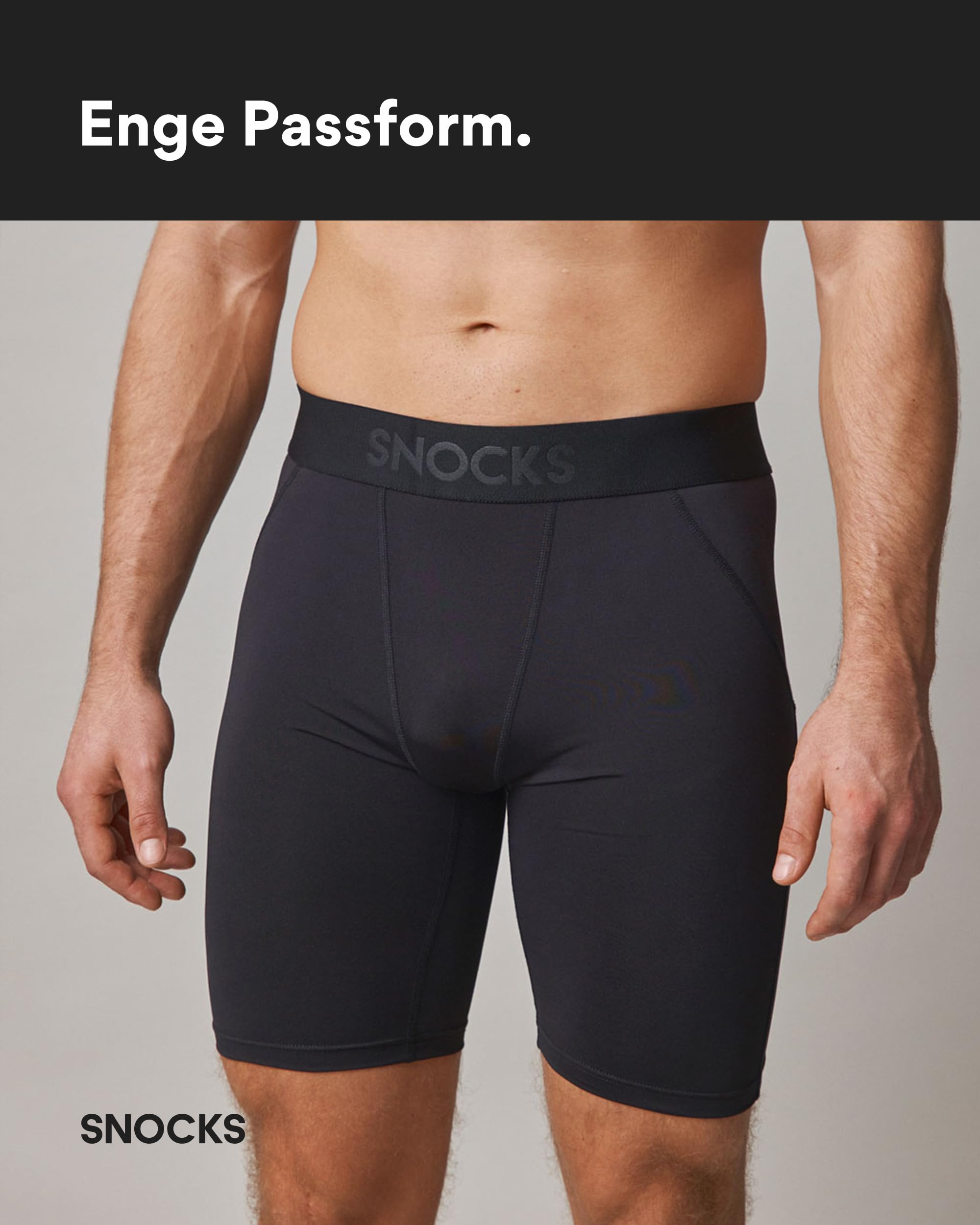 Snocks Kompressionsshorts Herren aus recyceltem Polyamid - Super Atmungsaktiv und Komfortabel - Angenehme Flache Nähte - Kein Kratzender Zettel