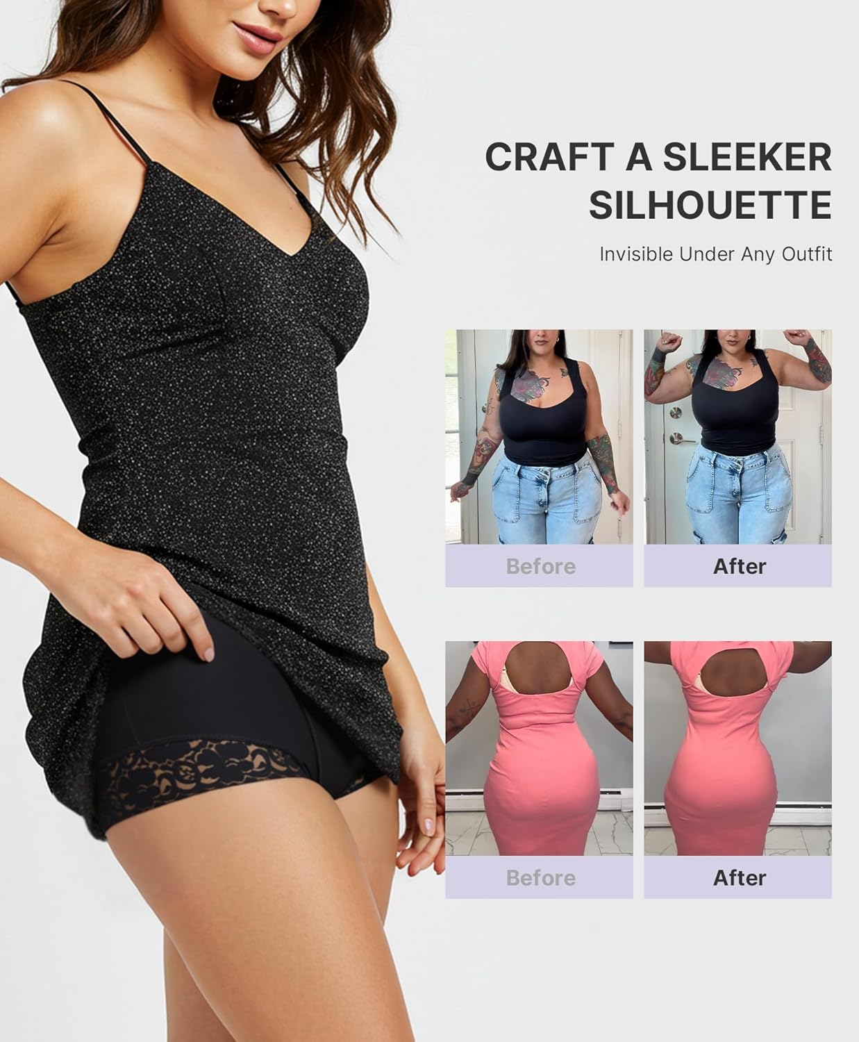 SHAPELLX Shapewear for Women Tummy Control Short Faja Body Shaper Compression Panties Mid Waisted Briefs Lace Underwear - Image 5