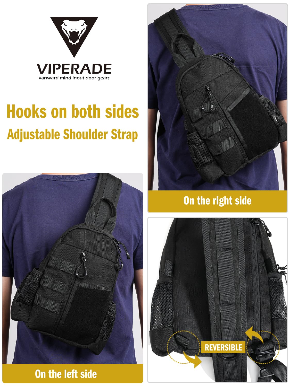 VIPERADE CHS1 EDC Chest Bag Men's Shoulder Bag - Image 4