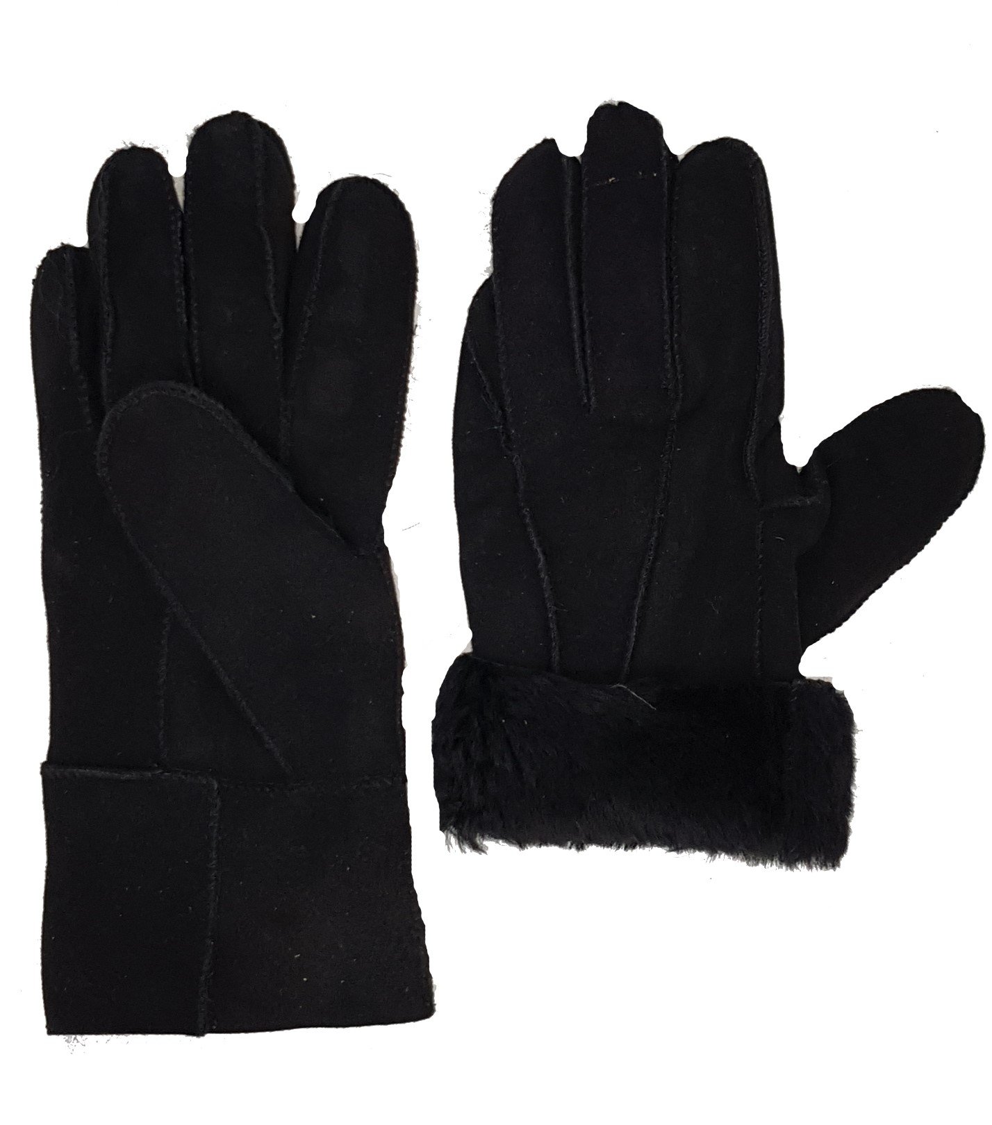 HEITMANN 100% Lammfell Handschuhe Fingerhandschuhe Echt-Leder Herren NEU (XL, Navy) Fashion