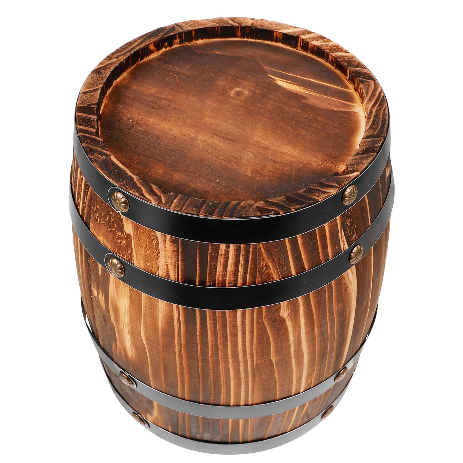 Fûts de vieillissement polyvalents en bois vintage pour décor de vin au sol