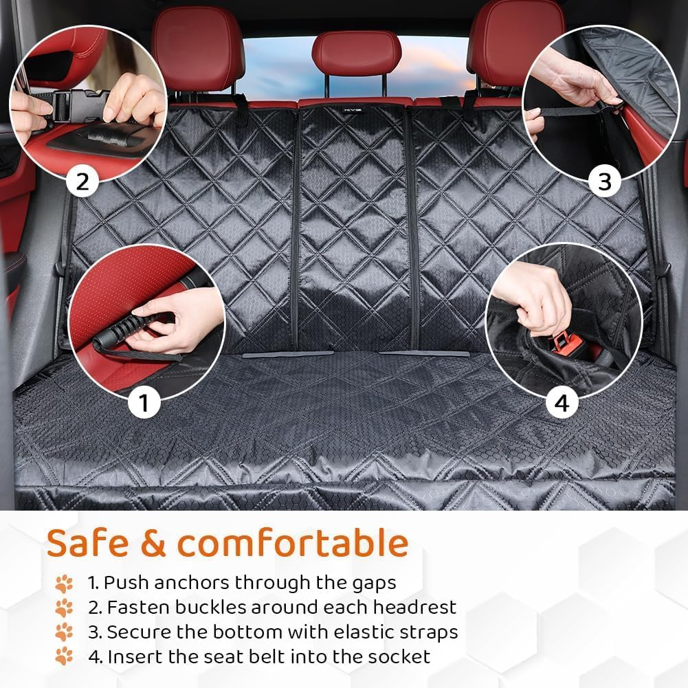 Coprisedile Auto per Cani per Smart Fortwo 453 | Protezione Sedile Posteriore Impermeabile Tappetino Viaggio Animali Domestici