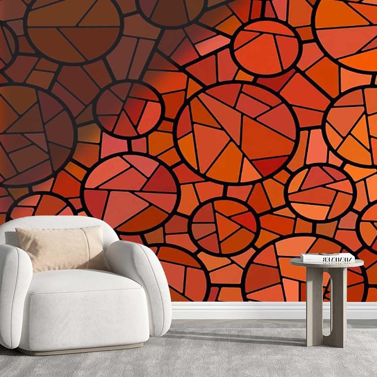 Wall Covering Ideas Brown Wallpapers Mosaic Decor Art Paper