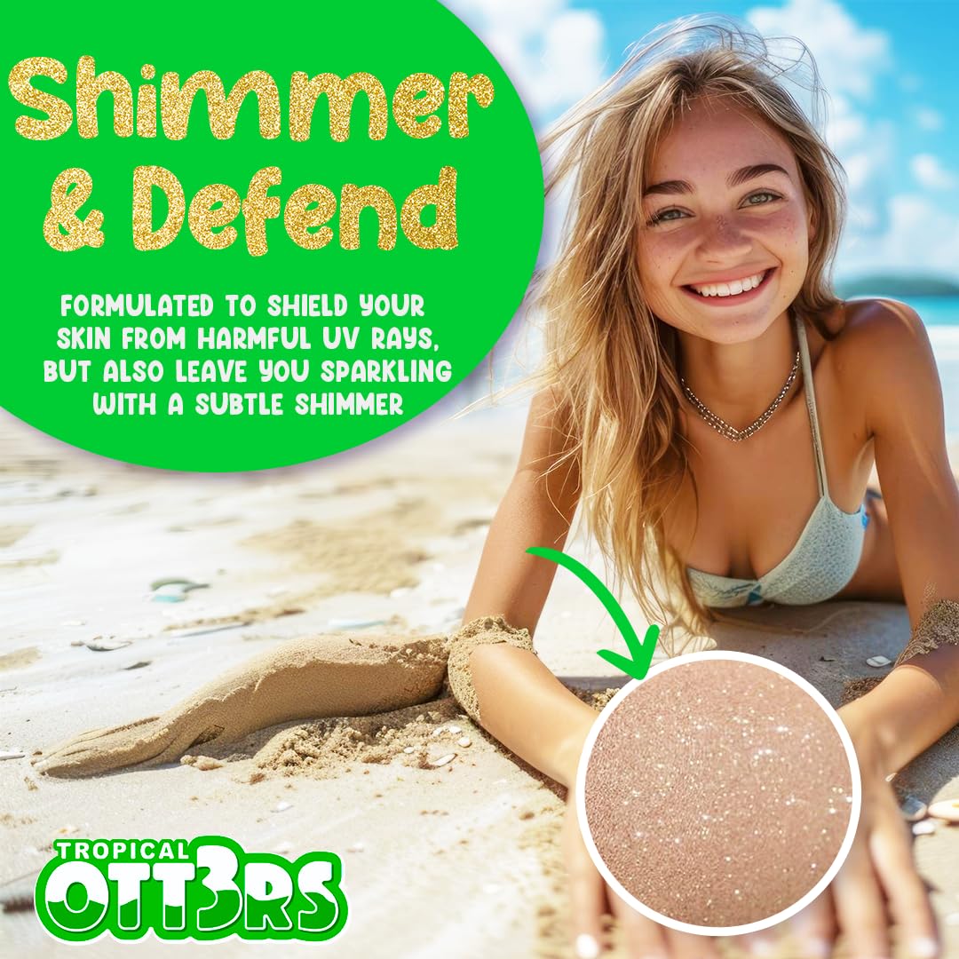 Glitter Sunscreen SPF 50 Lotion 4.5oz - Sparkle & Shimmer Sunscreen - Colored Sun screen for Kids & Women - UVA/UVB Sunshine Protection + 80 Min Water Resistant - (No Fragrance) (USA Made): Fragrance Free