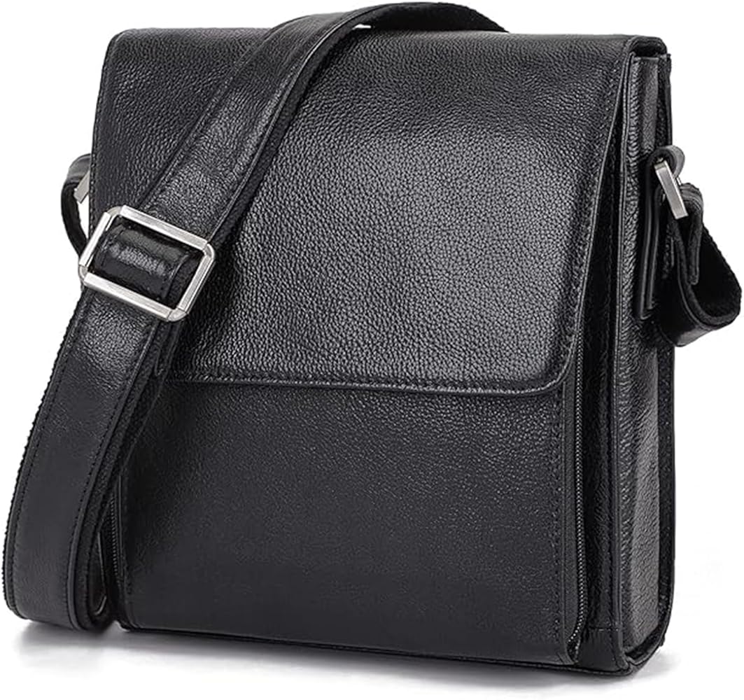 Achiyu ショルダーバッグ メンズ 革 牛革 軽量 防水 斜め掛けバッグ 肩掛けバッグ 鞄 カジュアル 男性 人気 通勤 自転車 本革 | [Achiyu] ショルダーバッグ メンズ 革 牛革 軽量 防水 斜め