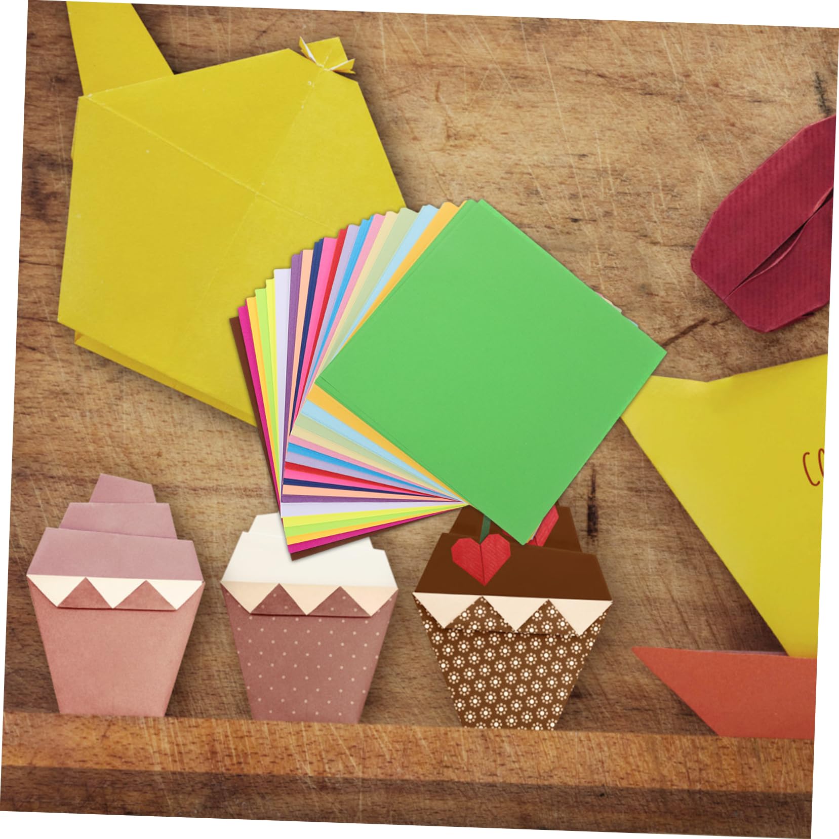 600fogli Carta Origami Quadrata Colori Vivaci e Misti per Ragazzo Ragazza Attività Artistiche e Scolastiche Facile da Piegare per Progetti Fai da Te