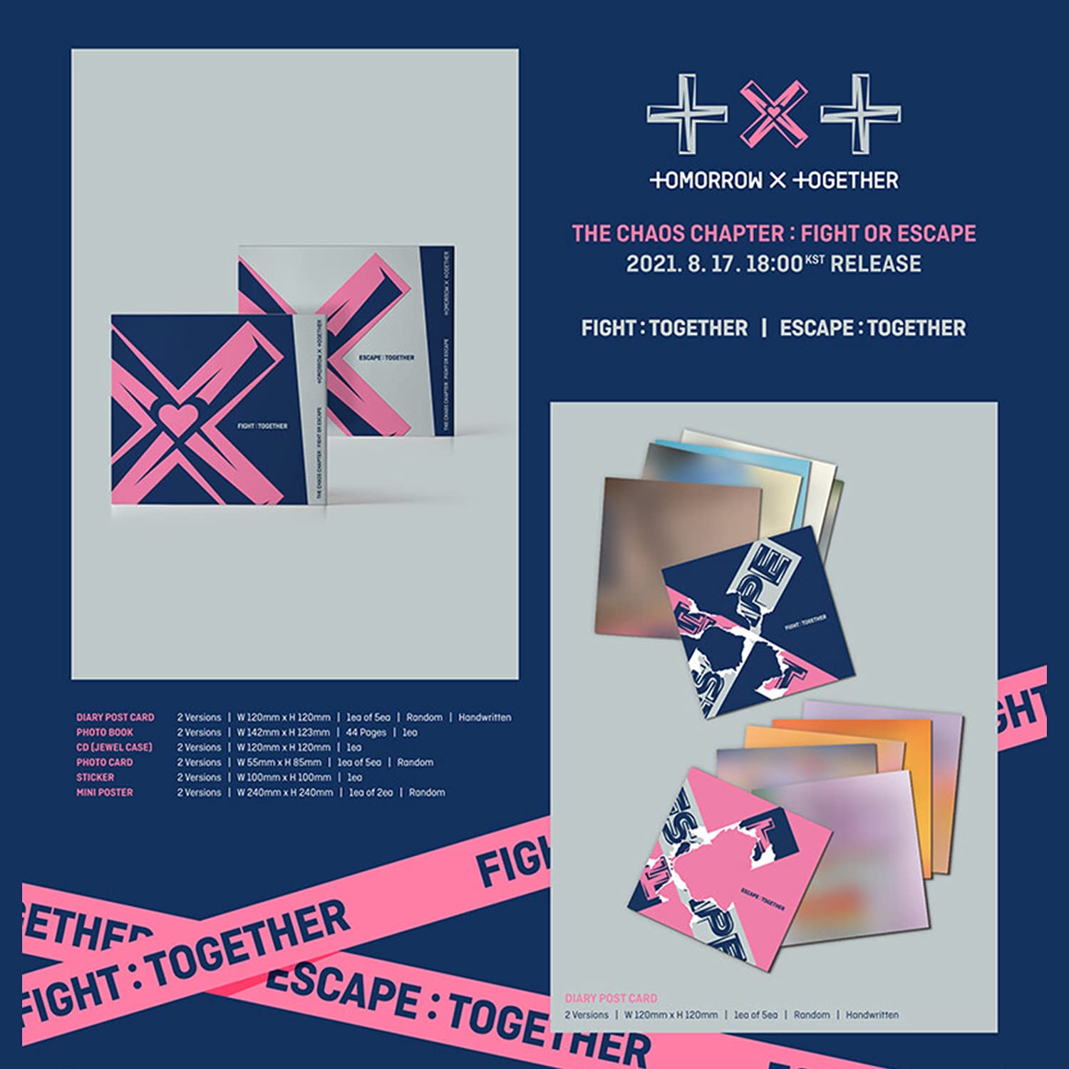 Amazon.com: TXT Album Repackage - THE CHAOS CHAPTER : FIGHT