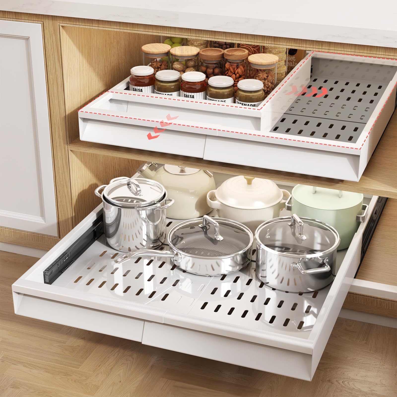Photo 1 of Seinloes Pull Out Cabinet Organizer (2 Pack)