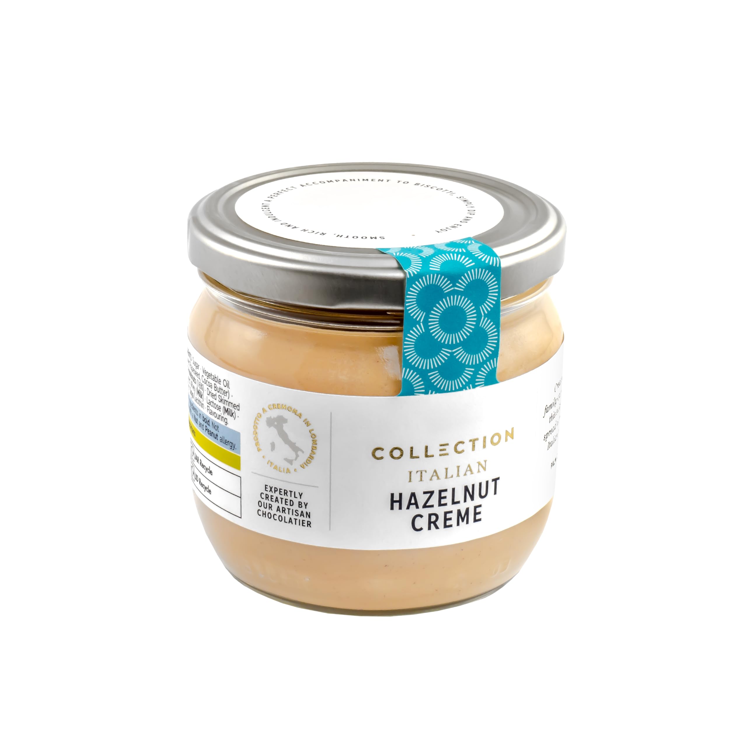 Collection Italian Hazelnut Creme, Silky & Smooth Hazelnut Cream Spread for Biscotti, Vegetarian, 360g
