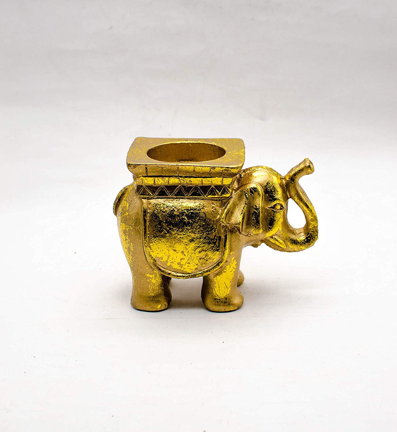 Buy Auradecor Elephant Shaped Tealight Holder with a Tealight (Set of 2