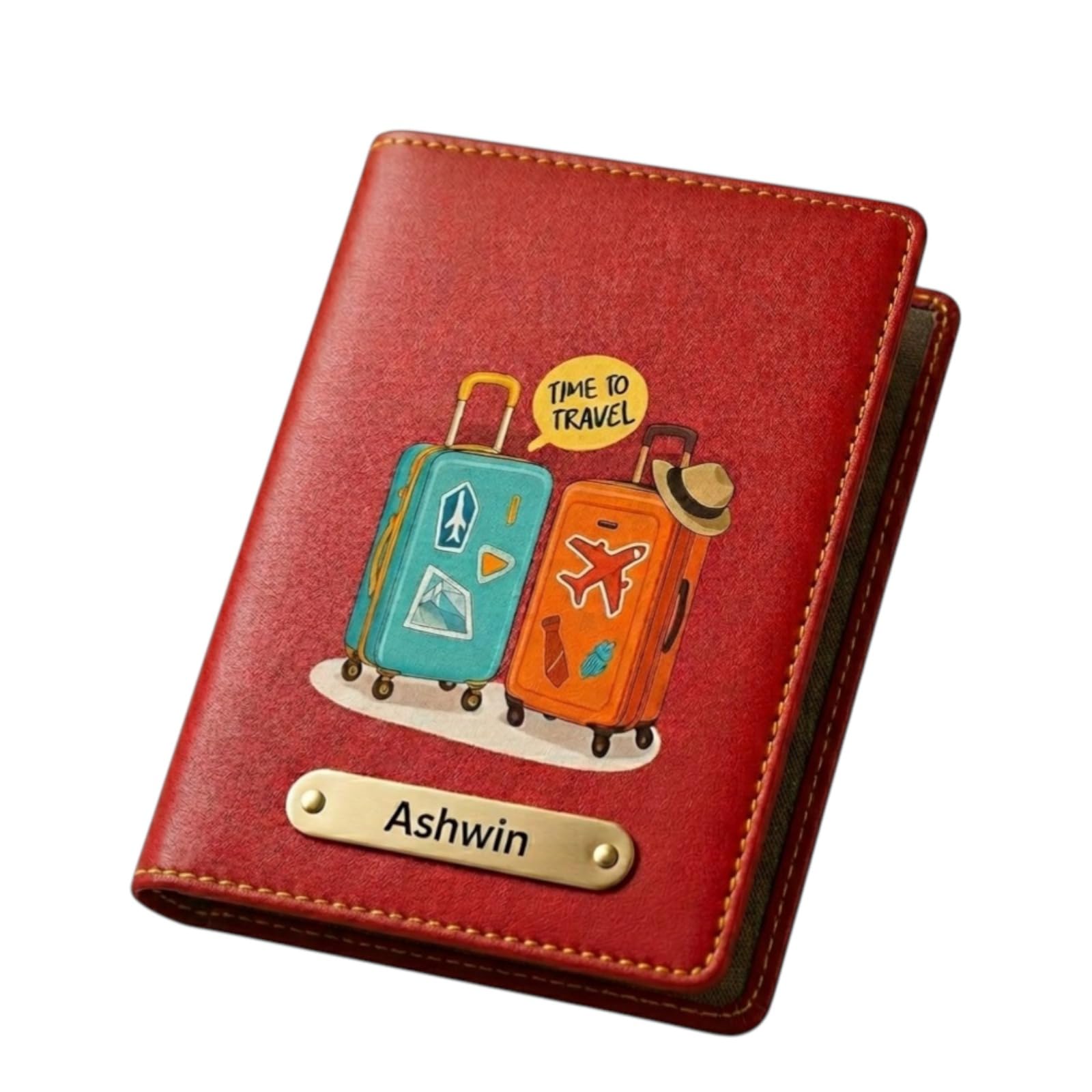 Personalized Passport Cover for Men & Women – Custom Name Passport Holder – Travel Wallet with Card Slots – Customized Passport Case Gift X008