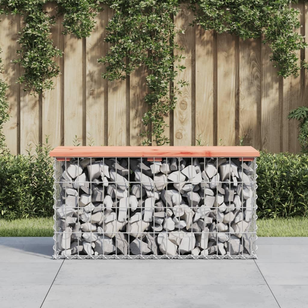 LechnicalGarden Bench Gabion Design 83x31.5x42 cm Solid Wood Douglas,Garden Bench Gabion,Gabion Design,Garden Furniture(SPU:834348)