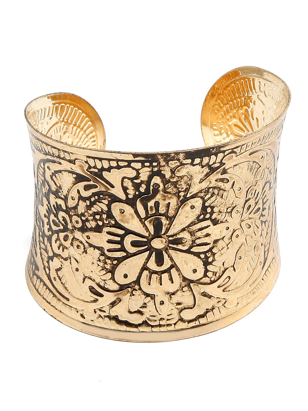 YouBella Jewellery Gold Plated Cuff Bracelet Bangle for Girls and Women (Style 6) (B0BHX4246T) Amazon Price History, Amazon Price Tracker