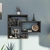 Sage Anthracite Gray Wall Shelf - Wall Library - Decorative Bookcase