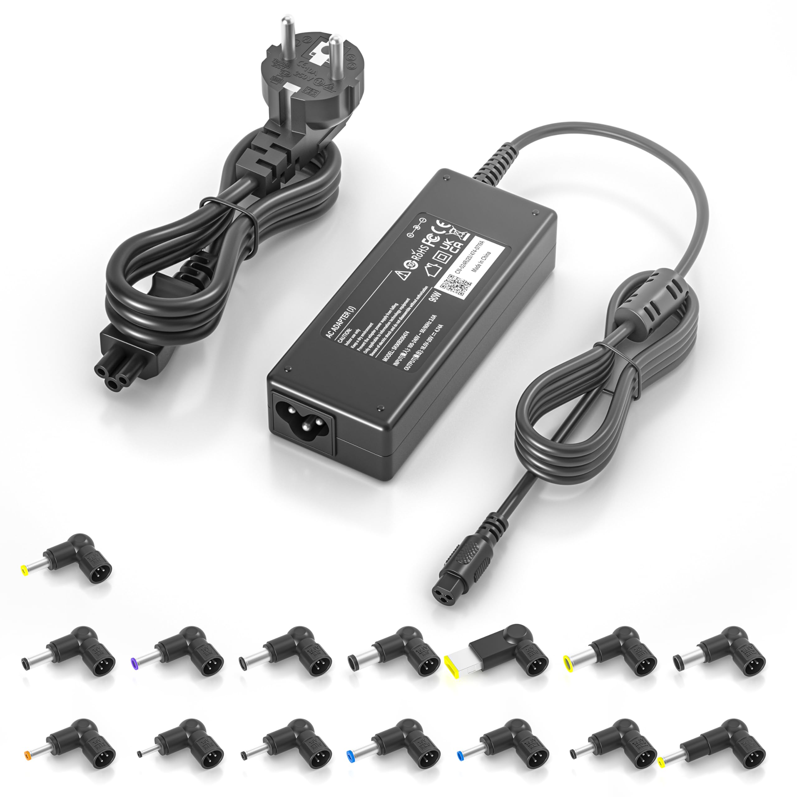 90W Alimentatore Universale Caricatore PC Portatile per HP ASUS Acer Dell Sony Samsung Fujitsu Gateway MSI Medion Notebook Ultrabook Chromebook Adattatori