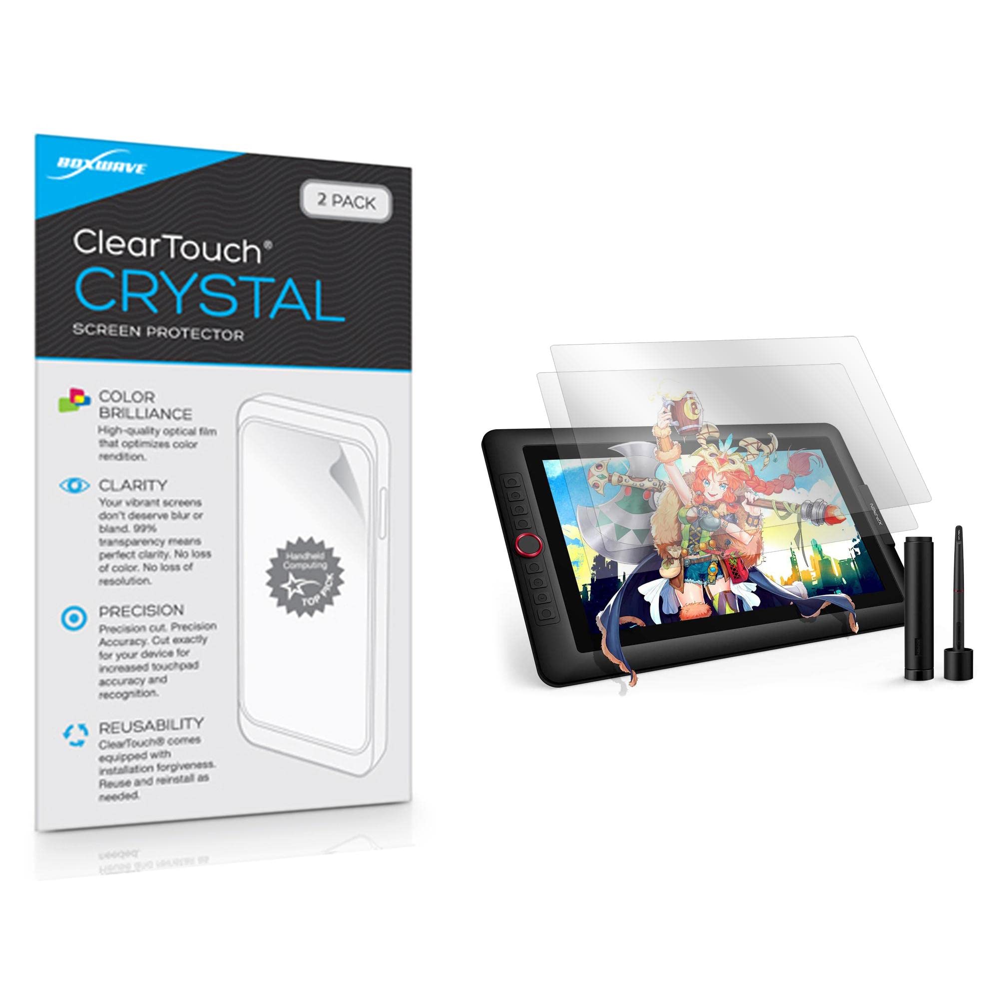 BoxWave Screen Protector Compatible With XP-Pen Artist Display 15.6 Pro - ClearTouch Crystal (2-Pack), HD Film Skin - Shields From Scratches for XP-Pen Artist Display 15.6 Pro