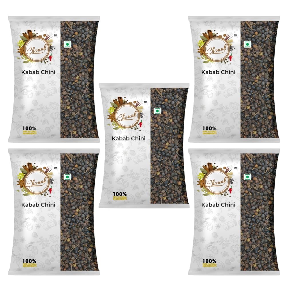 Chounk Kabab Chini Natural Fresh & Pure | Kabab Chini | Shital Chini | Tailed Pepper | Vegan | Gluten Free kabab chini 250gm (50 gm X 5 packs)