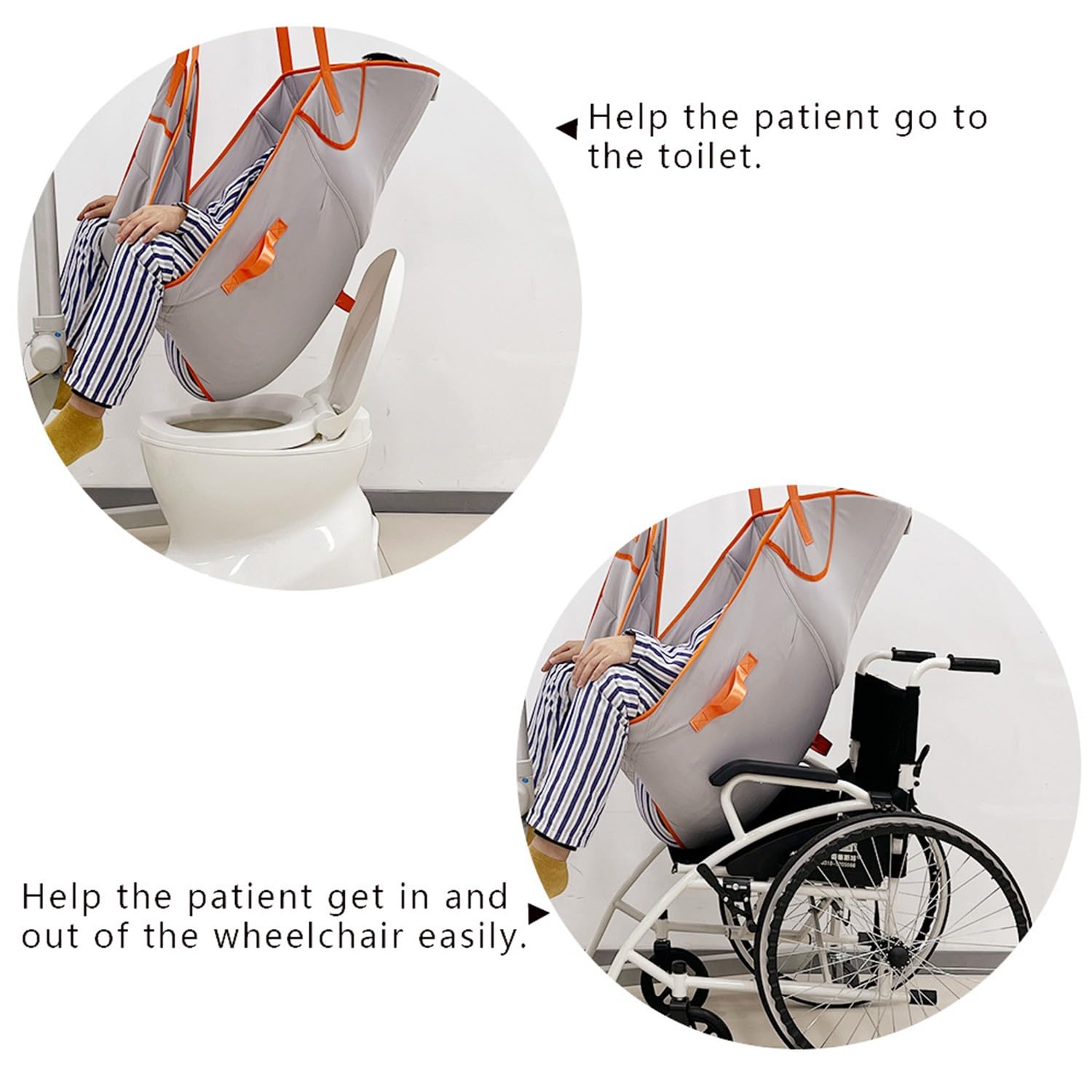 Arnés Elevación Paciente Cuerpo Completo, Grúa De Paciente, Eslinga De Elevación para Paciente Minusválido para Posicionamiento Y Elevación De La Cama,Enfermería,Capacidad De Carga: 230 Kg