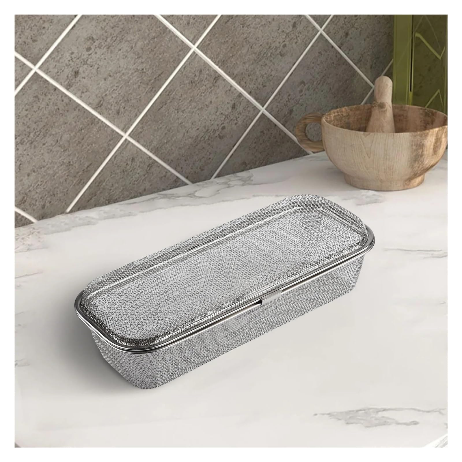 Cesta de almacenamiento for lavavajillas, diseño fácil limpiar for utensilios cocina(L)
