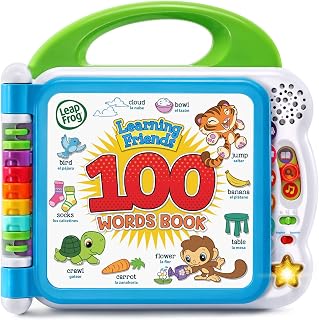 LeapFrog Learning Friends 100 Words Book - Interactive Bilingual Toddler Book, English Spanish, Ages 18 Months+ Green