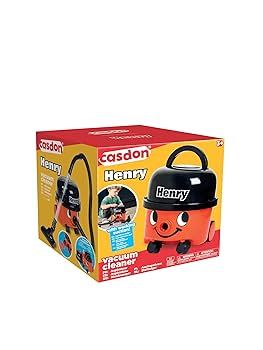 Casdon Henry & Hetty Toys - Henry Vacuum Cleaner - Red Vacuum Cleaning Toy With Real Function & Nozzle Accessories - Kids Cleaning Set - For Children Aged 3+ In | Whizz Housekeeping