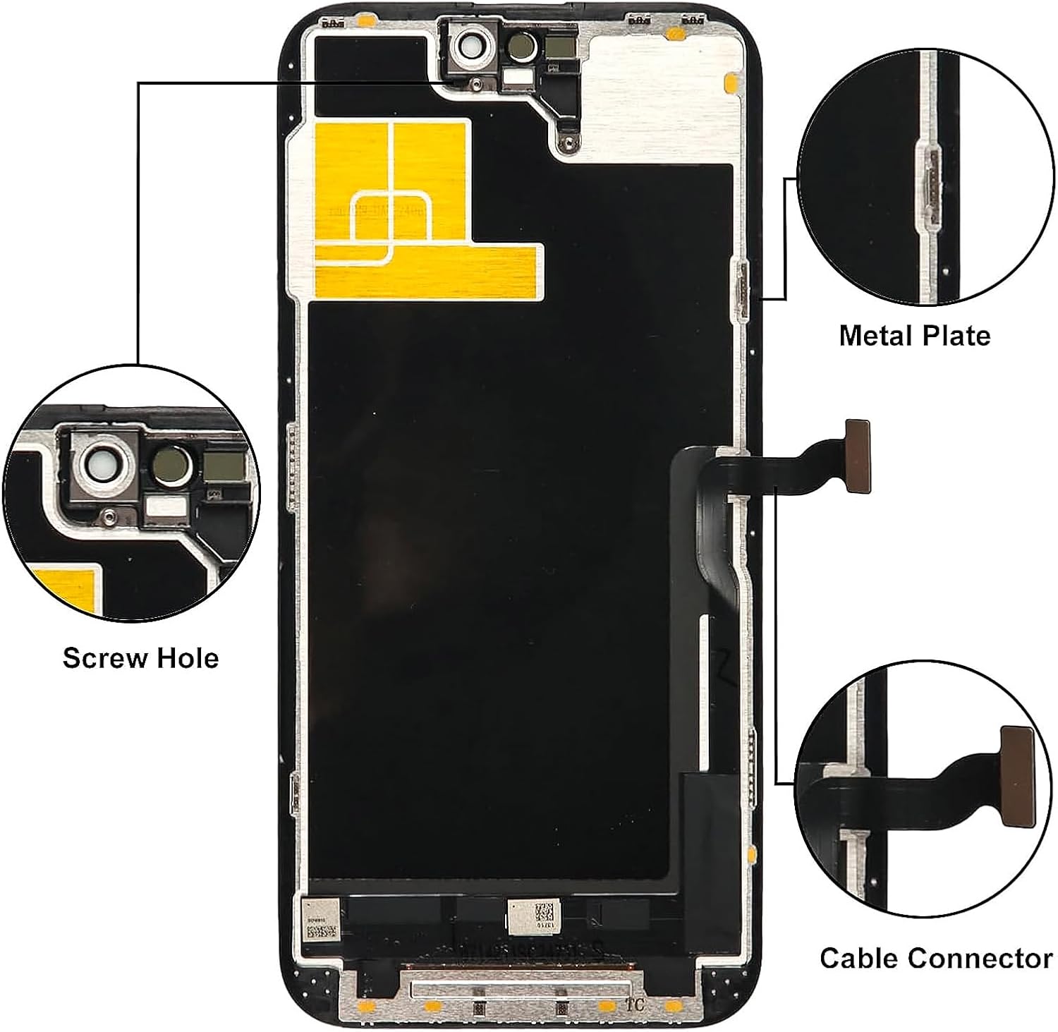 Romilia For iPhone 14 Pro screen replacement 6.1 inch,3D Touch LCD Display Digitizer Assembly,with Repair Tools Kit + Waterproof Frame Adhesive,Compatible Modle A2650, A2889, A2892, A2891, A2890