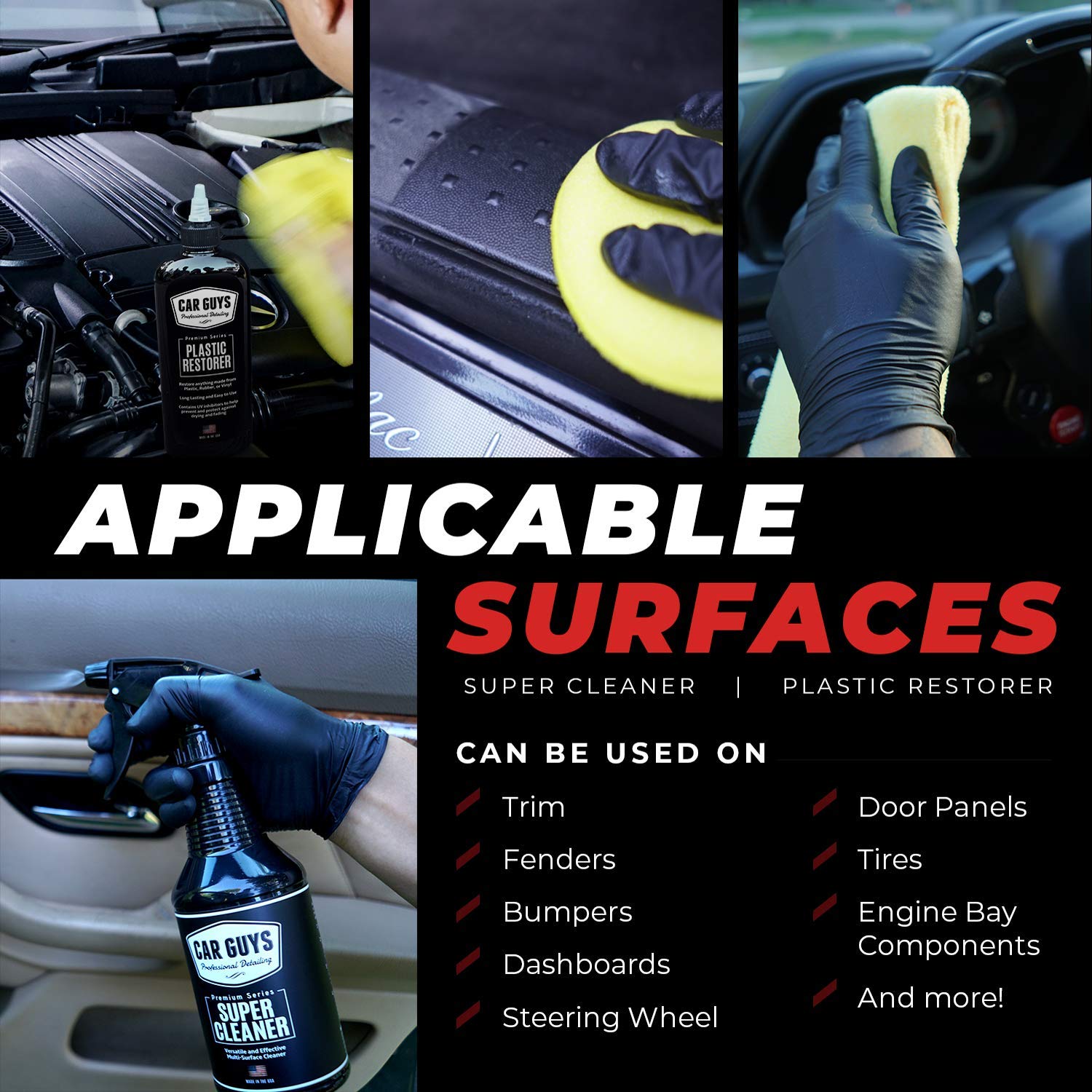 Buy Car Detailing Kit CarGuys Super Cleaner & Plastic Restorer, Works Best to Clean, Restore