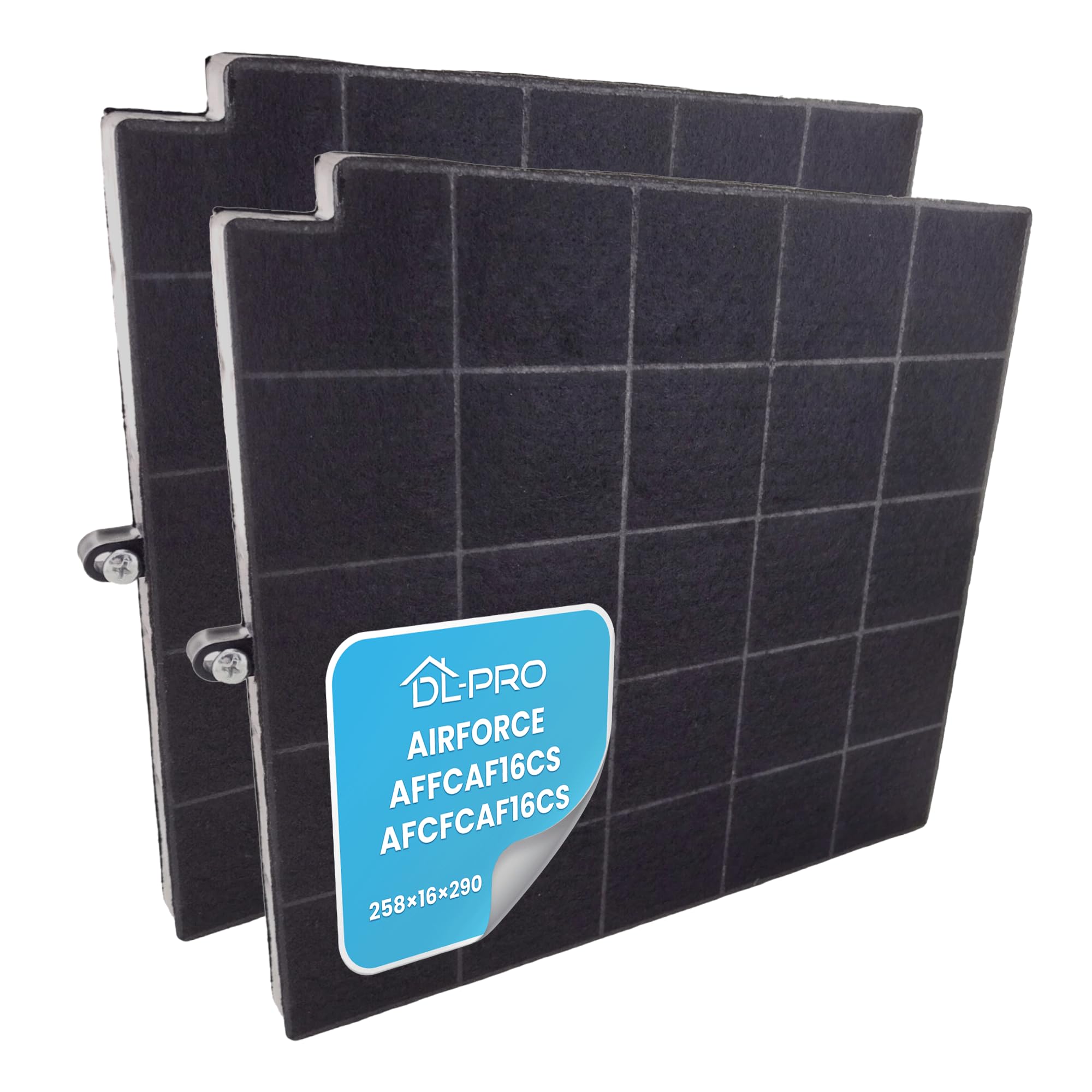 DL-pro 2 filtros de carbón activo de 263 x 258 mm para campana extractora Airforce AFFCAF16CS AFCFCAF16CS