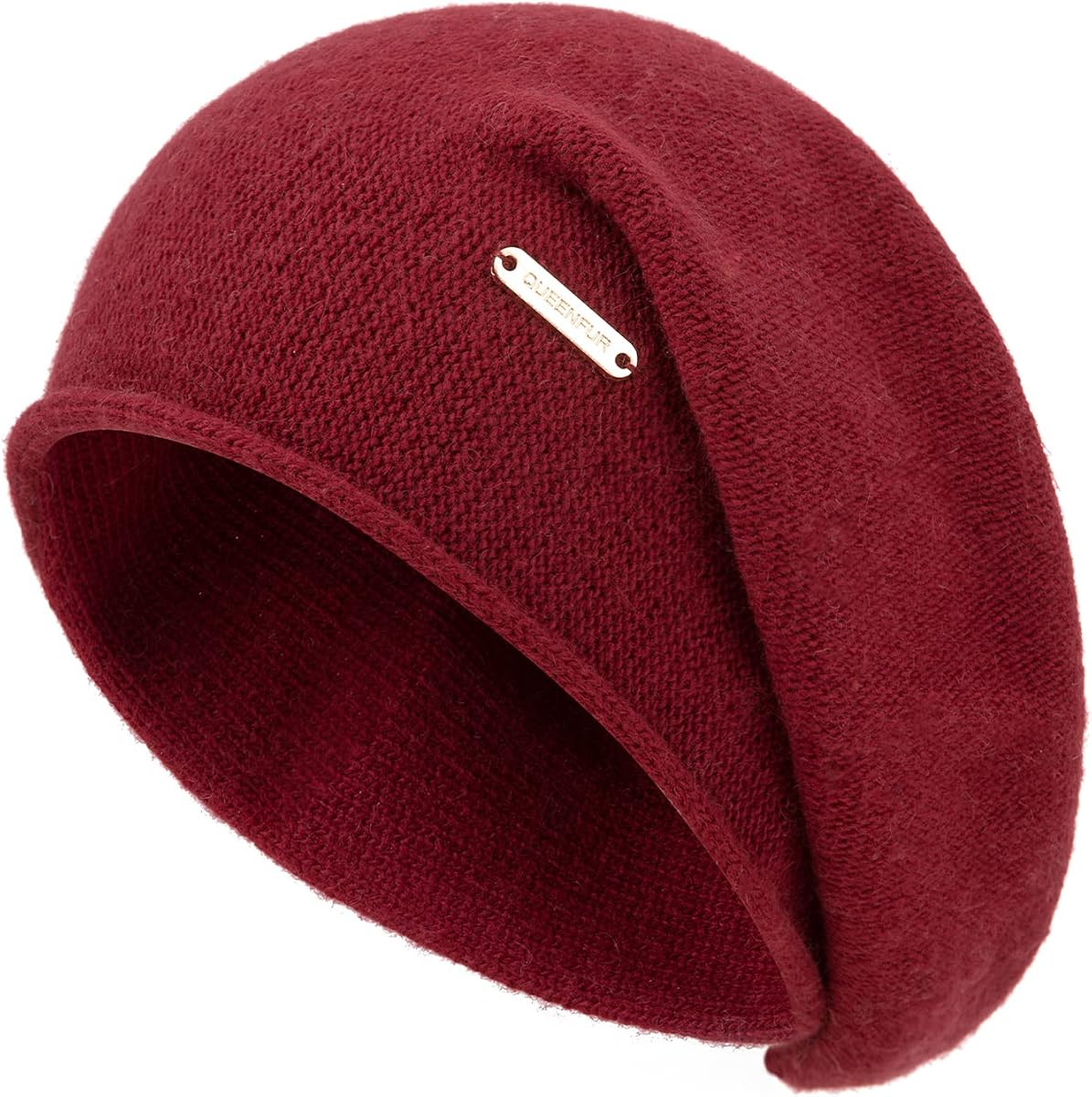 Gorros de punto holgados para mujer, gorro de esquí de cachemira, gorro de invierno suave y cálido de lana tejida