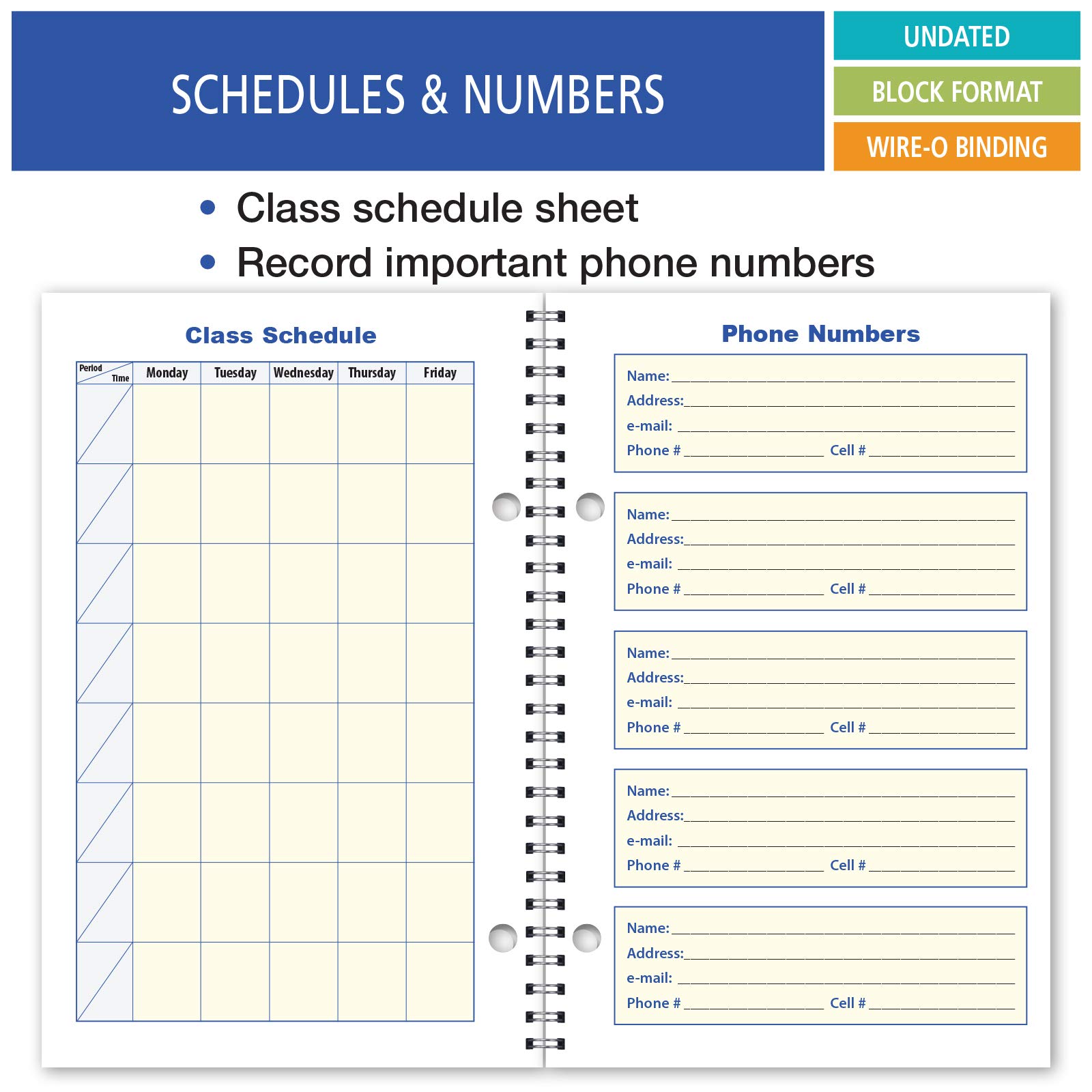 Elan Publishing Company Student Planner Weekly Overview Format for a Full Year (S85-Blue) 5.5 x 8.5 - Image 5