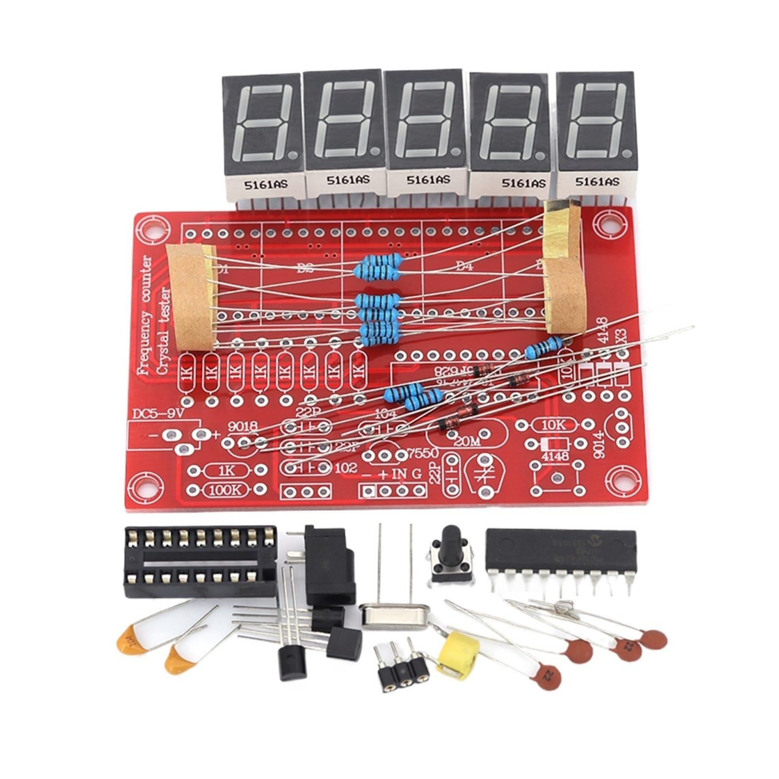 ChuFort Frequenzmesser, 1 Hz - 50 MHz, Kristalltester, 5-stellige digitale