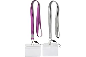 YOUOWO 2 Pack Card Holder with Lanyards