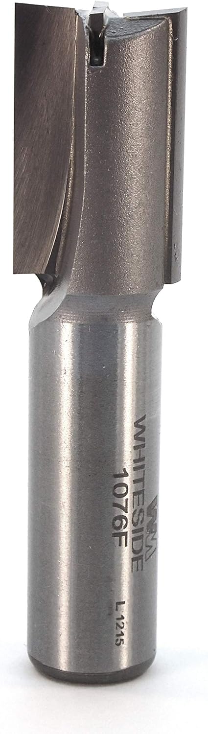 Whiteside Router Bits 1076F Straight Bit with 5/8-Inch Cutting Diameter and 1-Inch Cutting Length