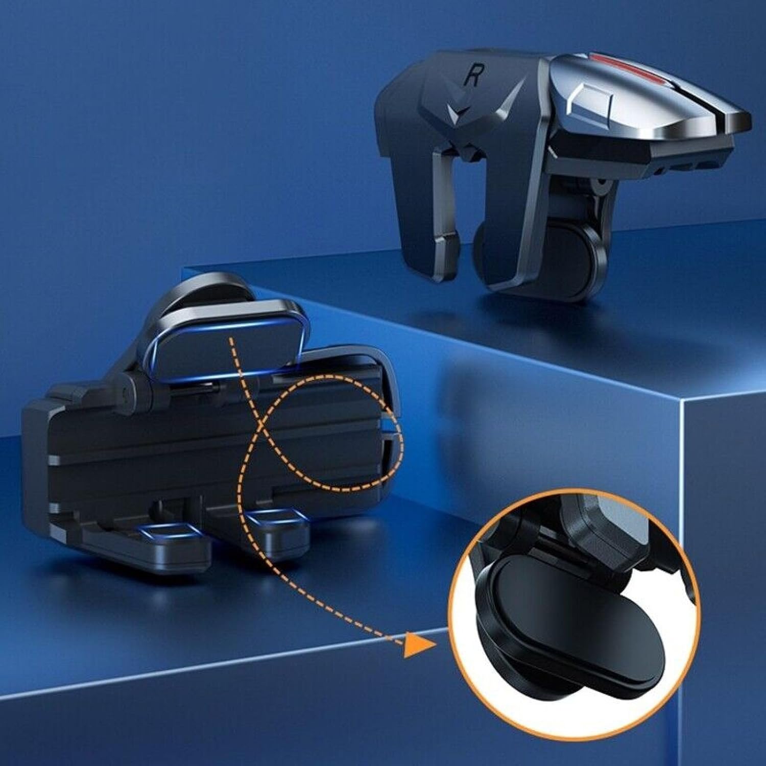 Durable Metal Game Trigger ABS GT02 Shooting Button Mobile Phone Gamepad for PUBG Gaming