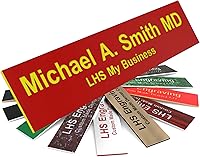 Vista 43 de Placas de identificación grabadas para letrero de puerta, placa de plástico azul claro personalizada con letras blancas, fabricadas en Estados