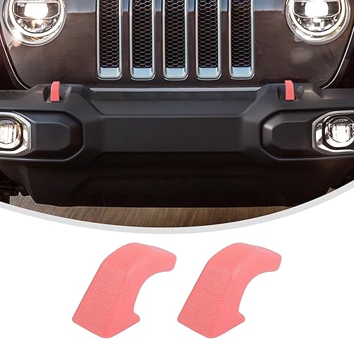Linskip Cubiertas de gancho de remolque compatibles con Jeep Wrangler 4XE JL JK y Gladiator JT 2007-2024, protectores de goma para gancho de
