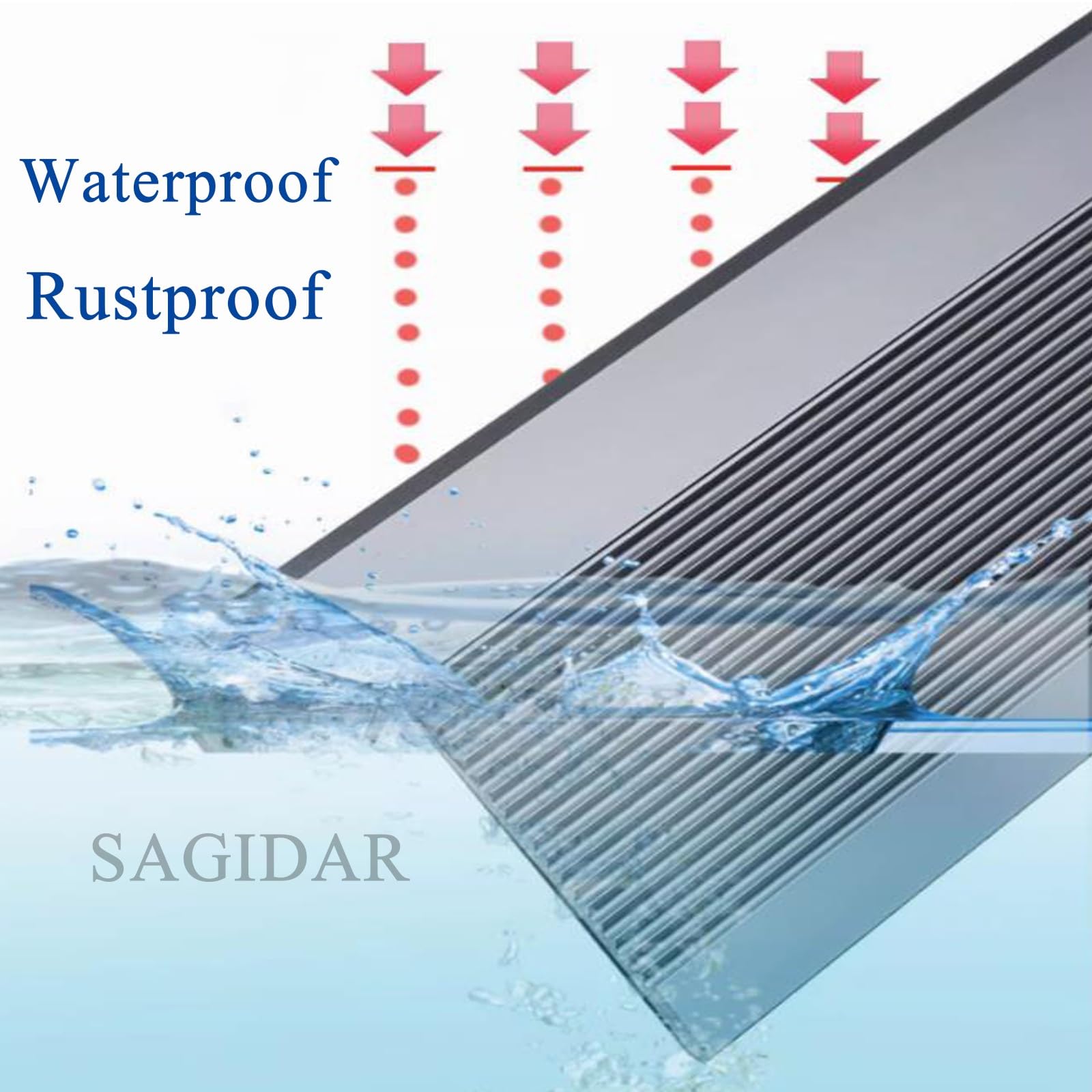 SAGIDAR Rail De Transition Plinthe De Compensation De Hauteur, Baguette Recouvrement en Aluminium, Rampe D'entrée pour Une Pente De Seuil De 1-3.5cm, Barre De Seuil pour Porte D'entrée/Balcon
