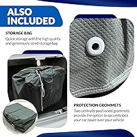 Vista 3 de Fundas impermeables para automóvil de 7 capas para todo tipo de clima, funda resistente para automóviles y automóviles, cubierta de lluvia