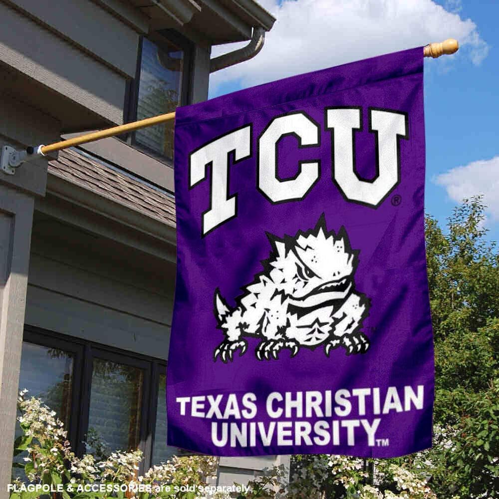 Texas Christian Horned Frogs House Flag Banner - Image 2