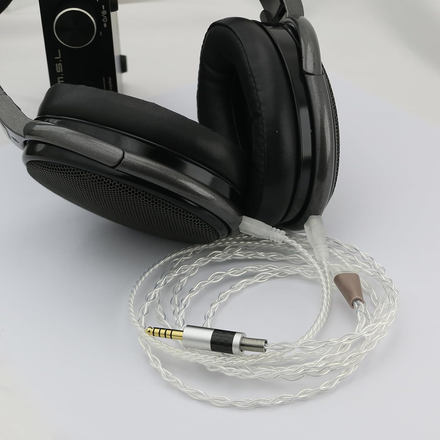 4.4mm Balanced Cable Replacement Upgrade Cable Compatible with Sennheiser HD650, HD600, HD580, HD660S, HD660S2, HD58X, HD565, HD545, HD535, HD525, Massdrop HD6XX Headphones 6N OCC Single Cord