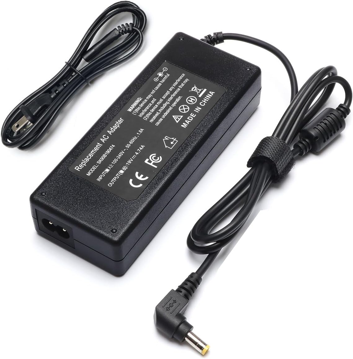 90W Laptop Adapter Charger Compatible for Asus K52F K53E K55A K55N U56E X550 X550CA X550L X550LA X551C X551CA X551M X551MA X551MAV X751MA ADP-65JH BB EXA0703YH ADP-65GD B Power Supply Cord