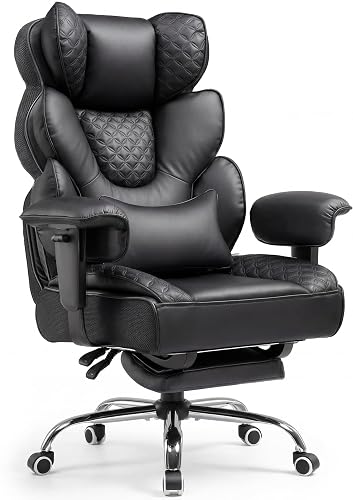 COMHOMA Big and Tall Office Chair with Footrest