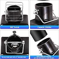 Vista 4 de Rueda de Gato para Remolque con Pasador - Rueda Doble de Gato de 6" Capacidad 2000lbs se Adapta a Cualquier Gato para Mejor Rodamiento en Suelo