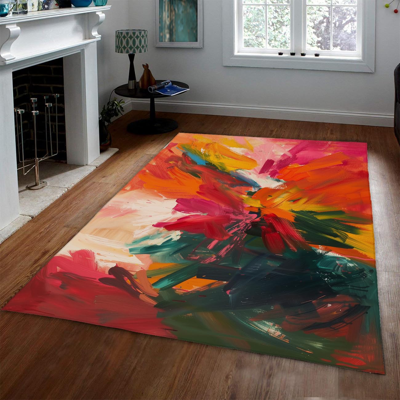 Tapis résistant aux taches lavable 200x300cm grand tapis salon et bureau