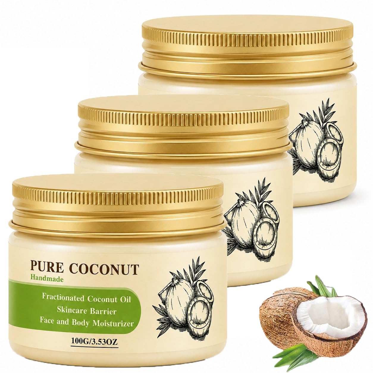 Balsamo viso al cocco, crema idratante viso quotidiana, balsamo viso rassodante e lenitivo per migliorare la grana della pelle, idratante profondo per levigare e dare sollievo alla pelle secca