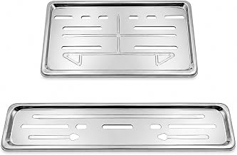 Ramanta Universal Stainless Steel Number Plate Frame Front & Rear Heavy ND Plate Holder Cover Rust & Corrosion Resistant No. Plate Frames for All Motorcycles & Scooter - Size 30 cm x 12 cm, Silver