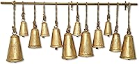 Vista 8 de Shabby Chic - Juego de 3 campanas de cono de estilo rústico campestre hechas a mano de metal Harmony Navidad colgantes decorativas (3, extragrande)