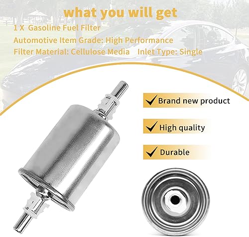 Miniatura 4 de PF-2400 Filtro de combustible de gasolina compatible con motores de inyección de combustible GM 1991-2006 para camiones/pasajeros, compatible con